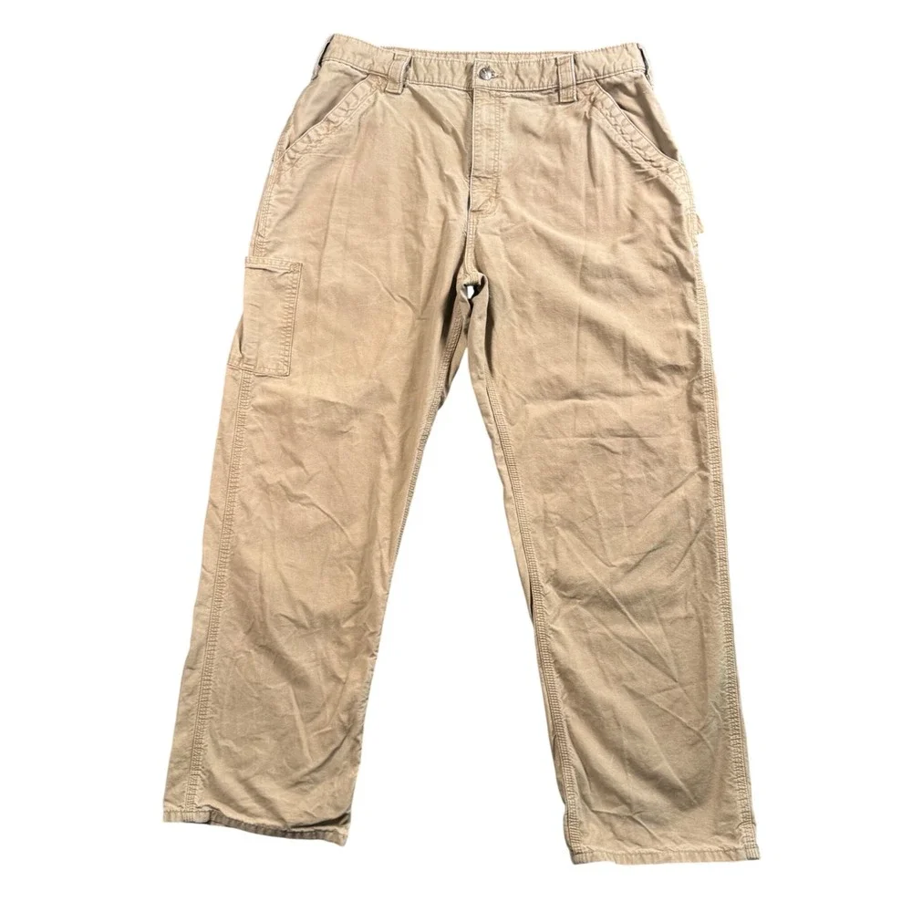 Carhartt B151 Dungaree Pants Tan Canvas Workwear 36x31 Gorpcore Outdoor‎
